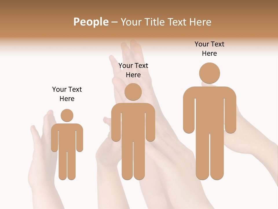 A Group Of Hands Reaching Up Into The Air PowerPoint Template