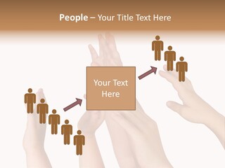 A Group Of Hands Reaching Up Into The Air PowerPoint Template