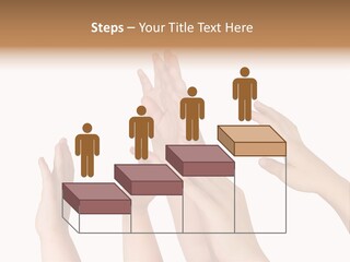 A Group Of Hands Reaching Up Into The Air PowerPoint Template