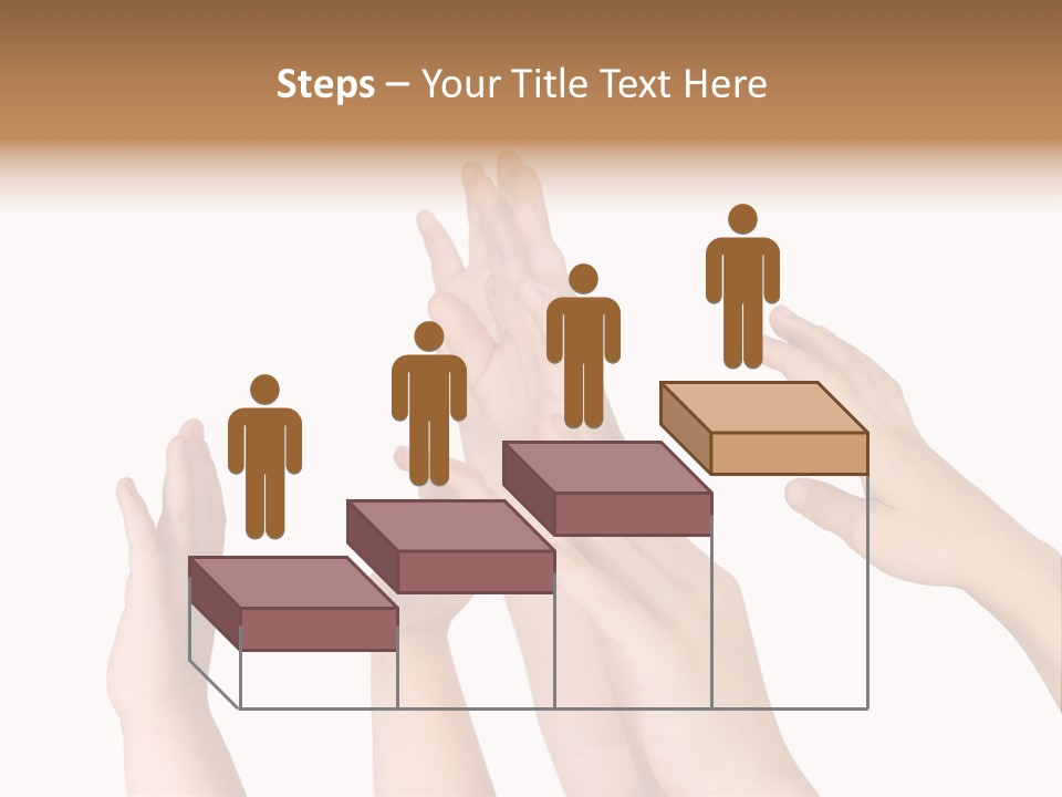 A Group Of Hands Reaching Up Into The Air PowerPoint Template