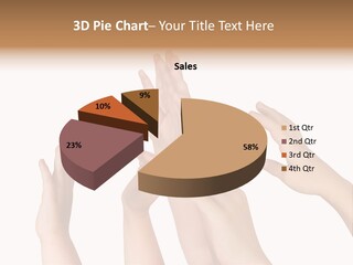 A Group Of Hands Reaching Up Into The Air PowerPoint Template