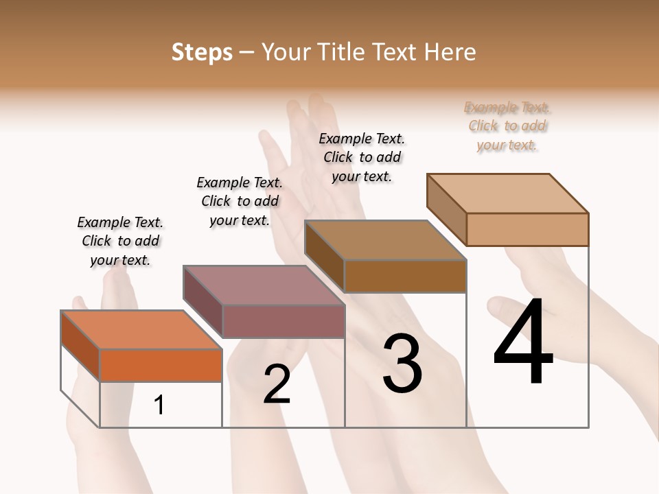 A Group Of Hands Reaching Up Into The Air PowerPoint Template