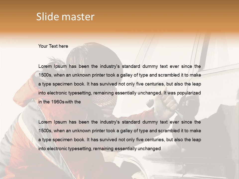Man Automobile Steal PowerPoint Template