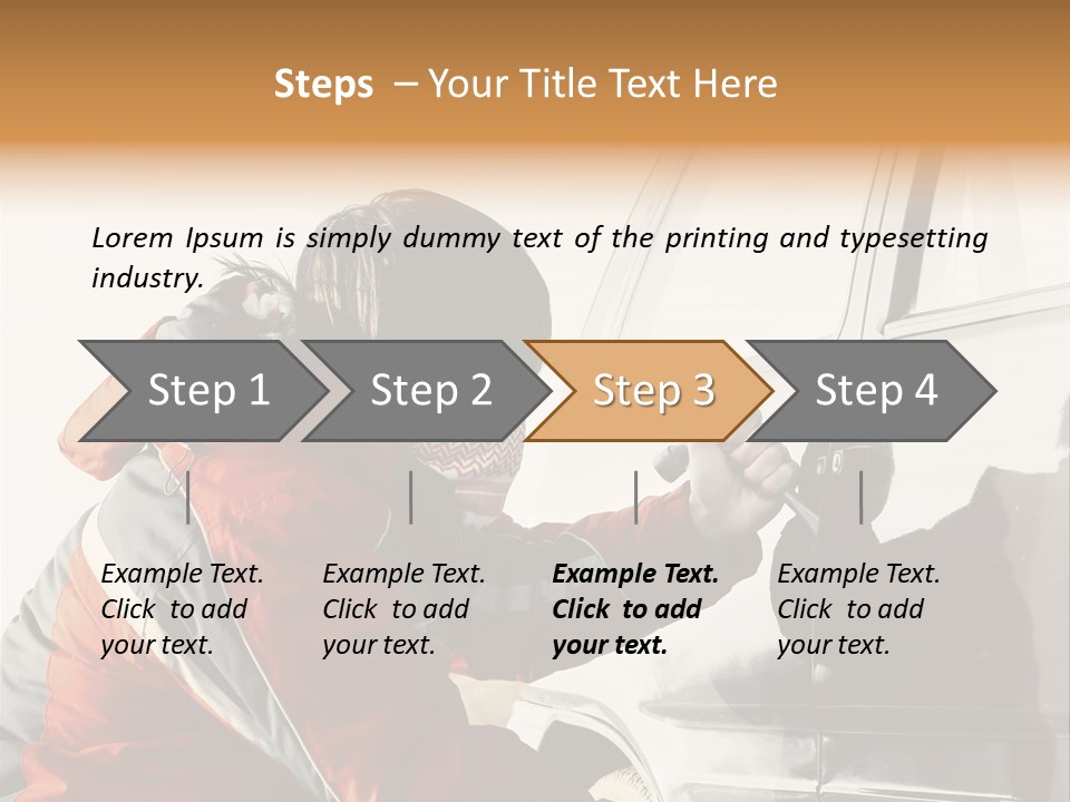 Man Automobile Steal PowerPoint Template
