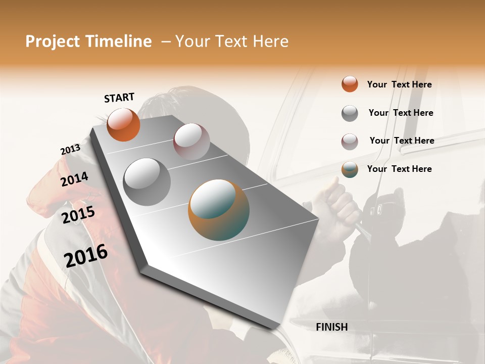 Man Automobile Steal PowerPoint Template