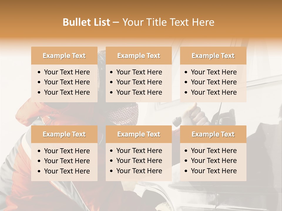 Man Automobile Steal PowerPoint Template