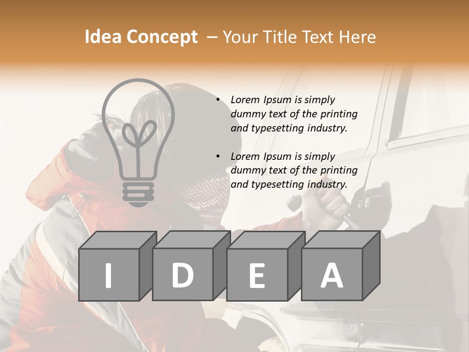 Man Automobile Steal PowerPoint Template