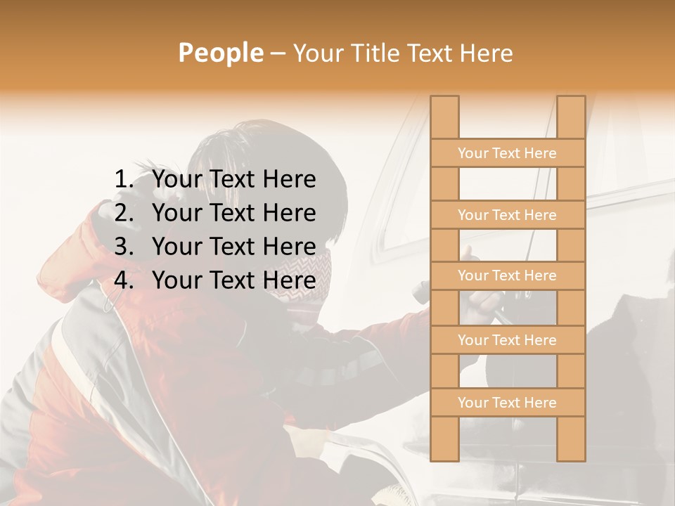 Man Automobile Steal PowerPoint Template