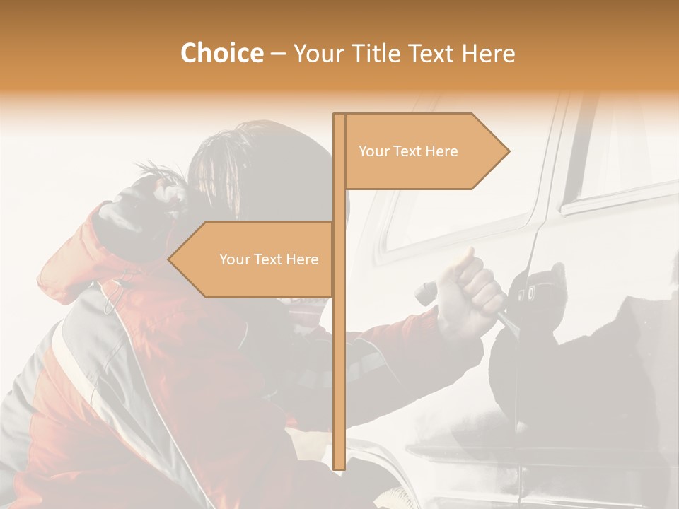 Man Automobile Steal PowerPoint Template