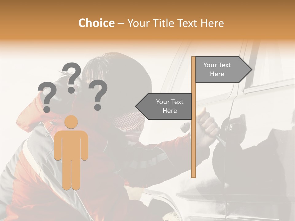 Man Automobile Steal PowerPoint Template