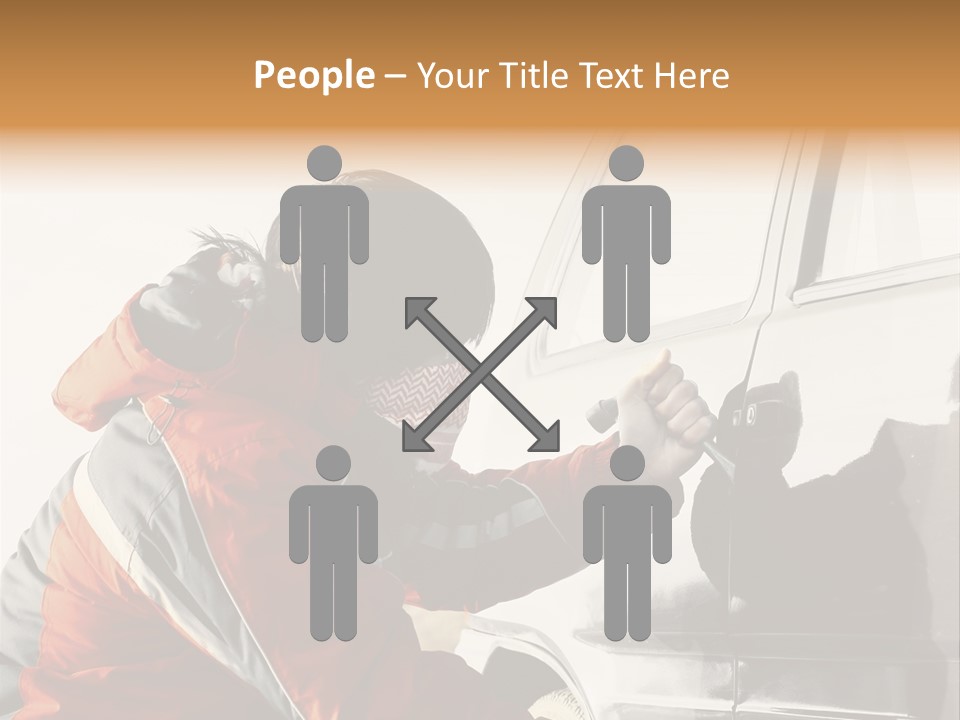 Man Automobile Steal PowerPoint Template