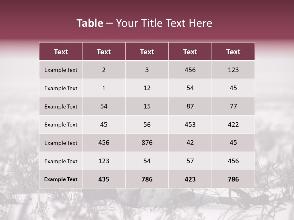 War German Frost PowerPoint Template