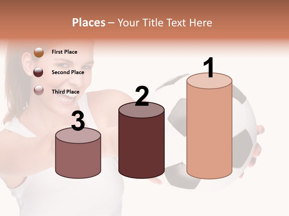 Soccer Female Cheerful PowerPoint Template