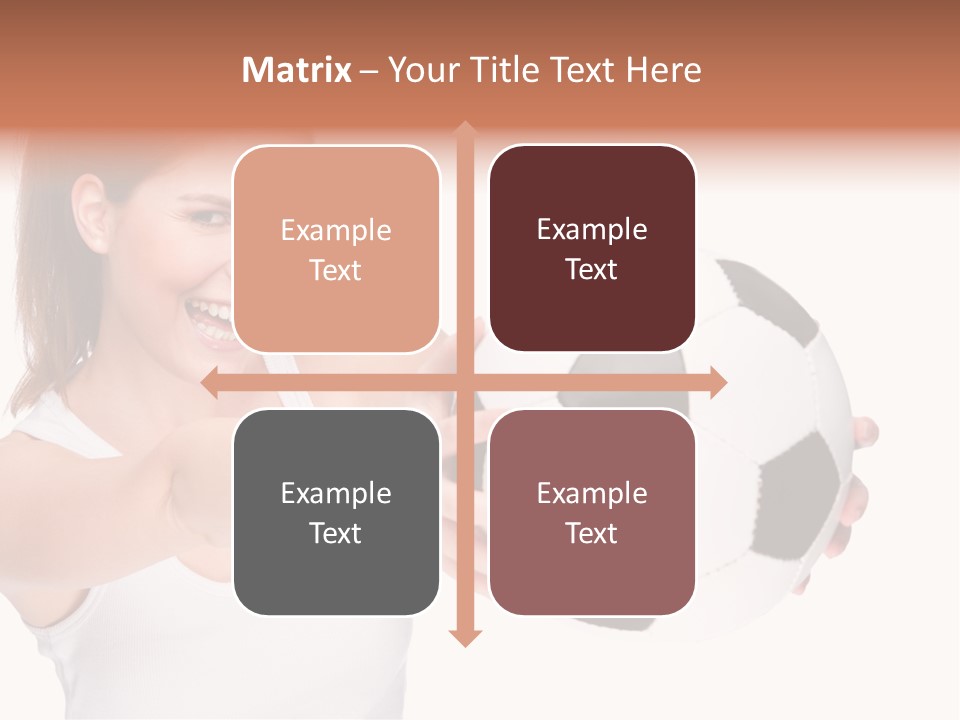 Soccer Female Cheerful PowerPoint Template