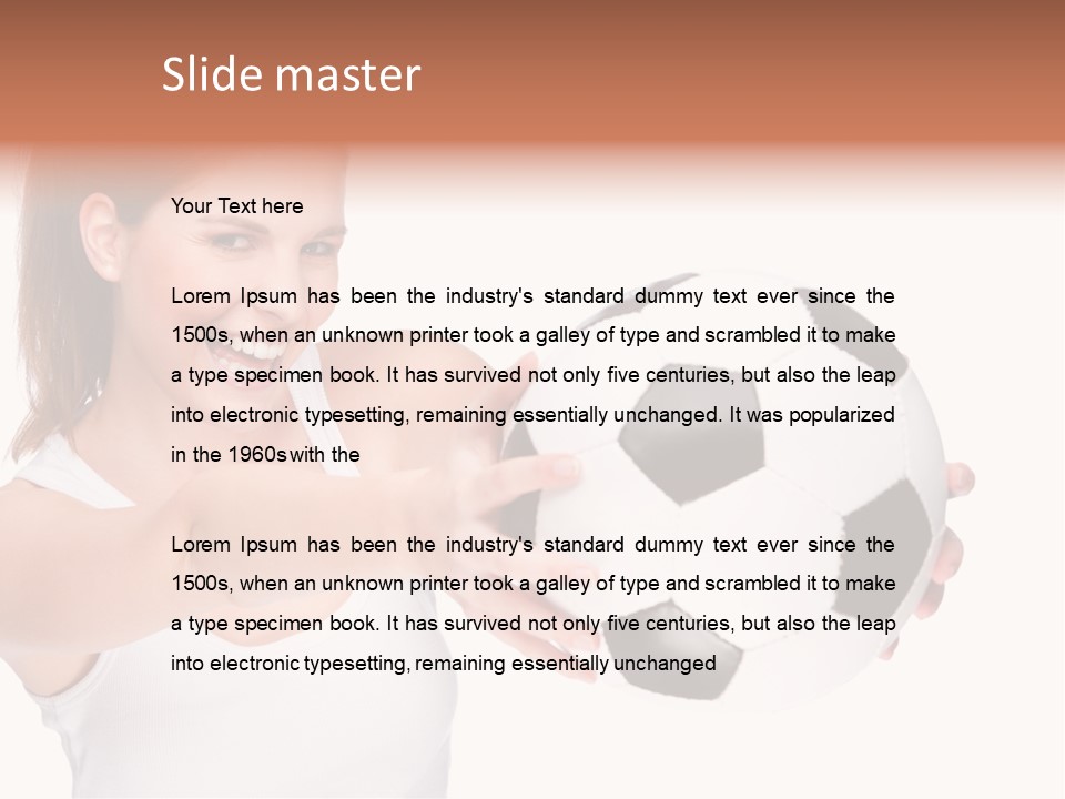 Soccer Female Cheerful PowerPoint Template