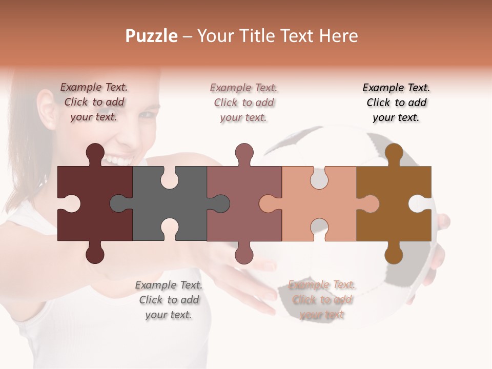 Soccer Female Cheerful PowerPoint Template