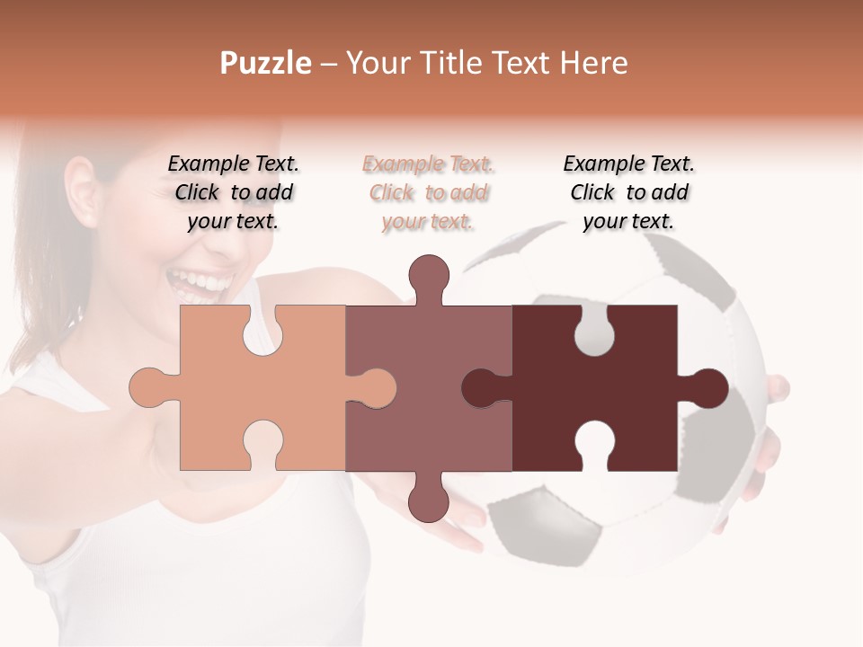 Soccer Female Cheerful PowerPoint Template