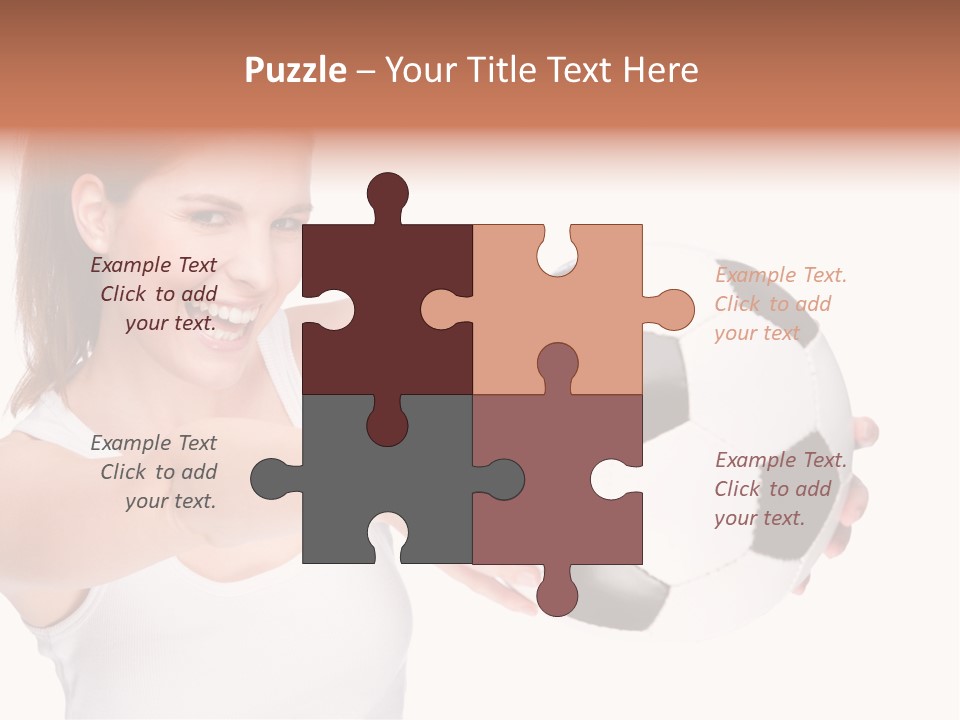 Soccer Female Cheerful PowerPoint Template