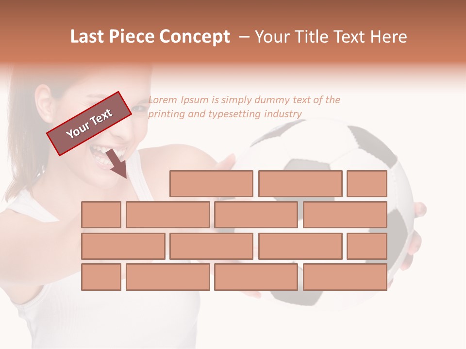 Soccer Female Cheerful PowerPoint Template