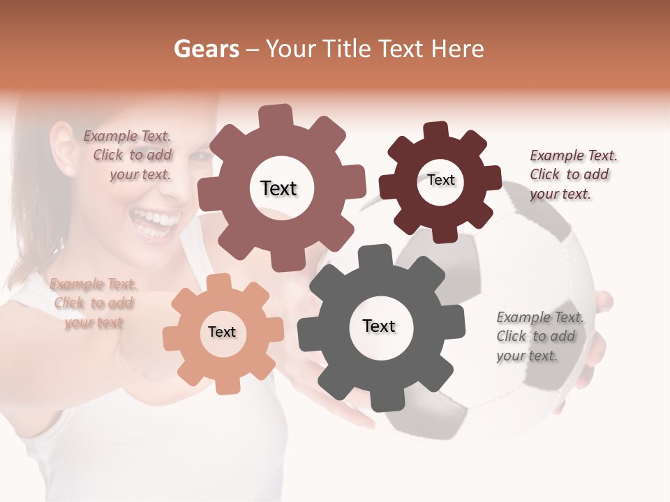 Soccer Female Cheerful PowerPoint Template