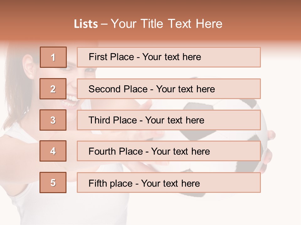 Soccer Female Cheerful PowerPoint Template