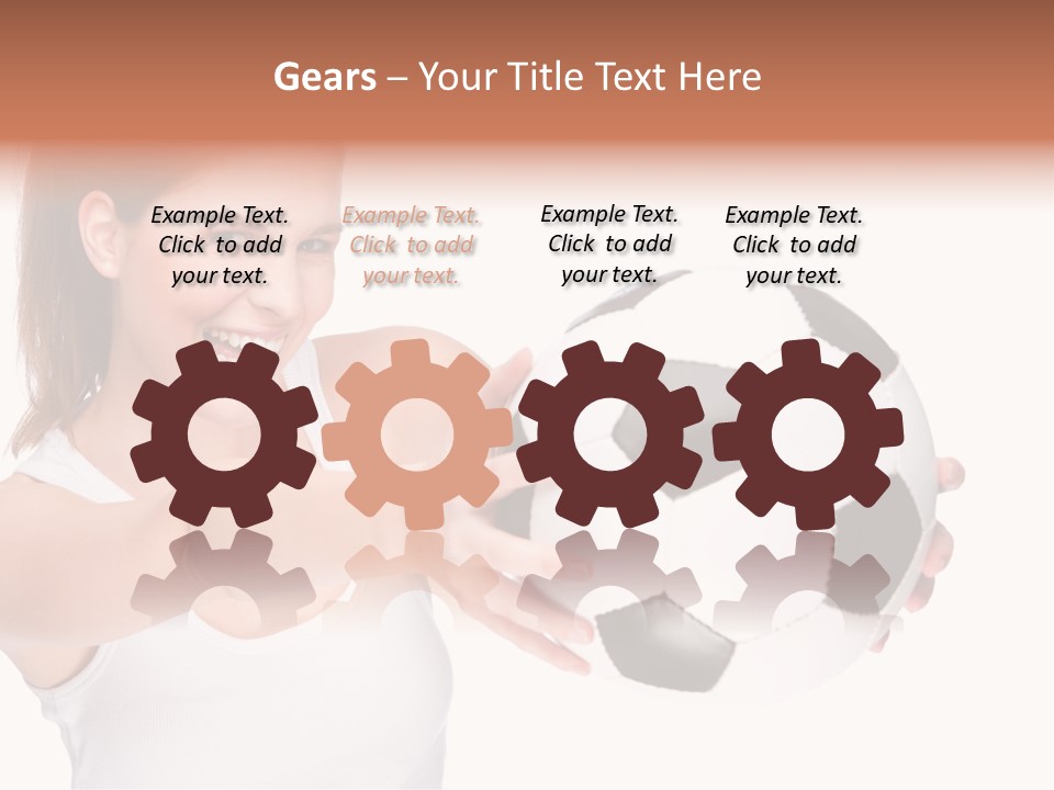 Soccer Female Cheerful PowerPoint Template