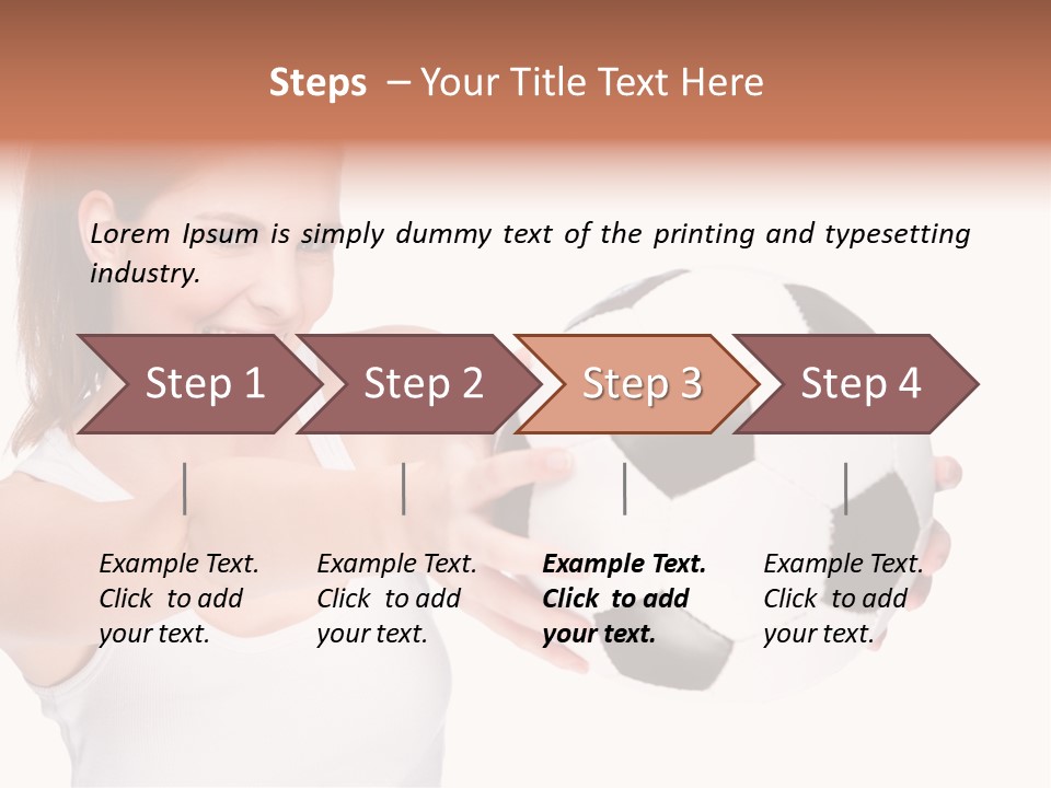 Soccer Female Cheerful PowerPoint Template