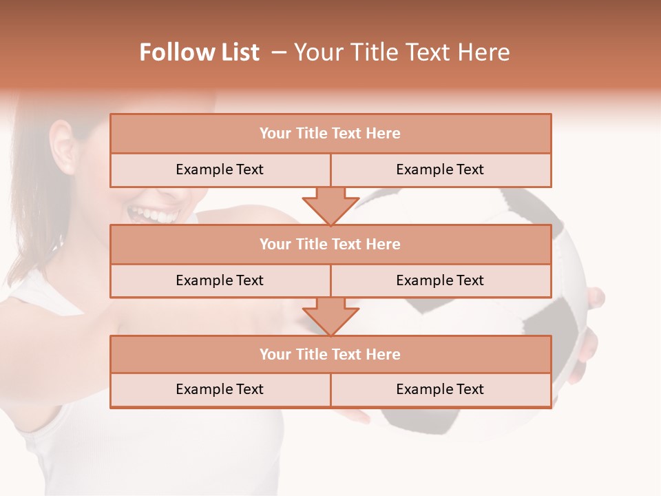 Soccer Female Cheerful PowerPoint Template