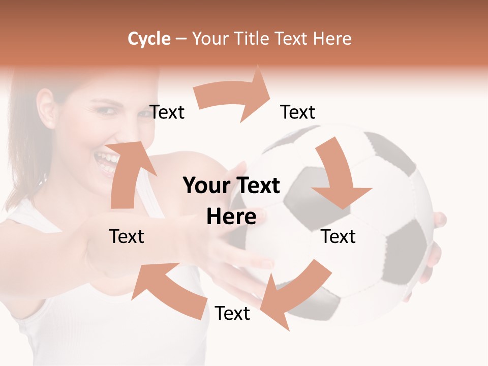 Soccer Female Cheerful PowerPoint Template