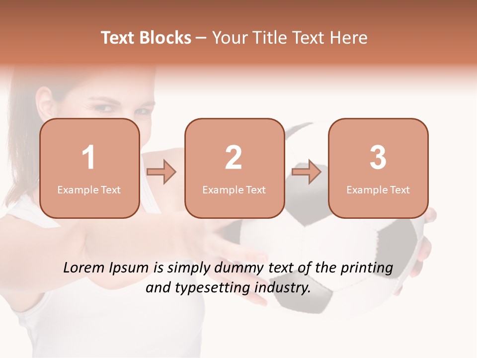 Soccer Female Cheerful PowerPoint Template