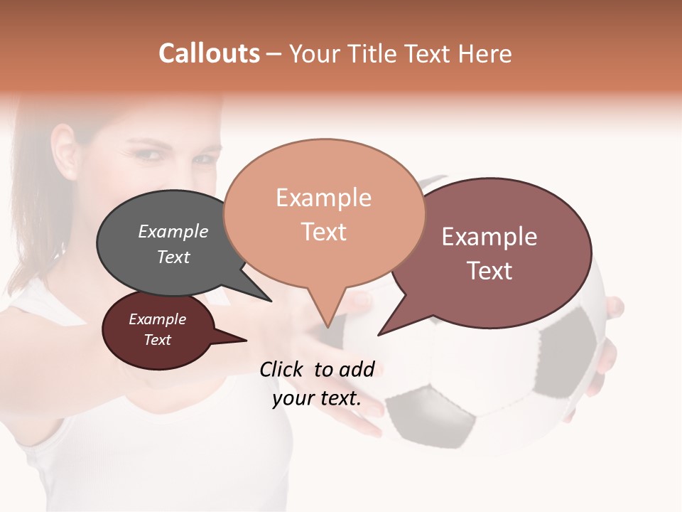 Soccer Female Cheerful PowerPoint Template