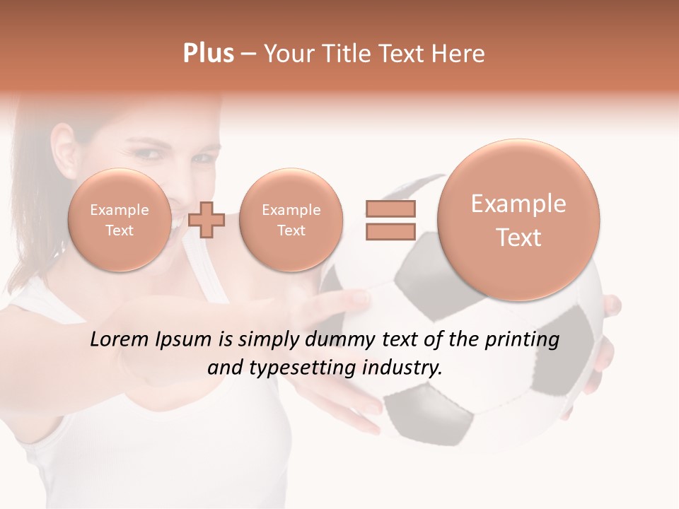 Soccer Female Cheerful PowerPoint Template