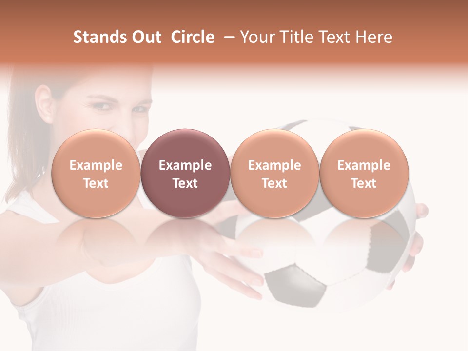 Soccer Female Cheerful PowerPoint Template