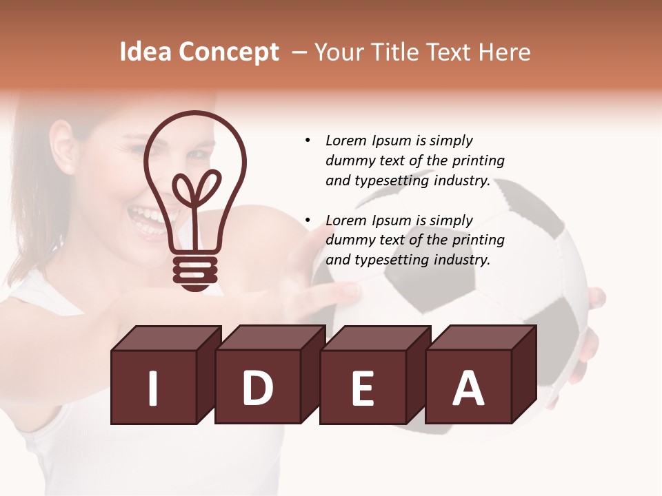 Soccer Female Cheerful PowerPoint Template