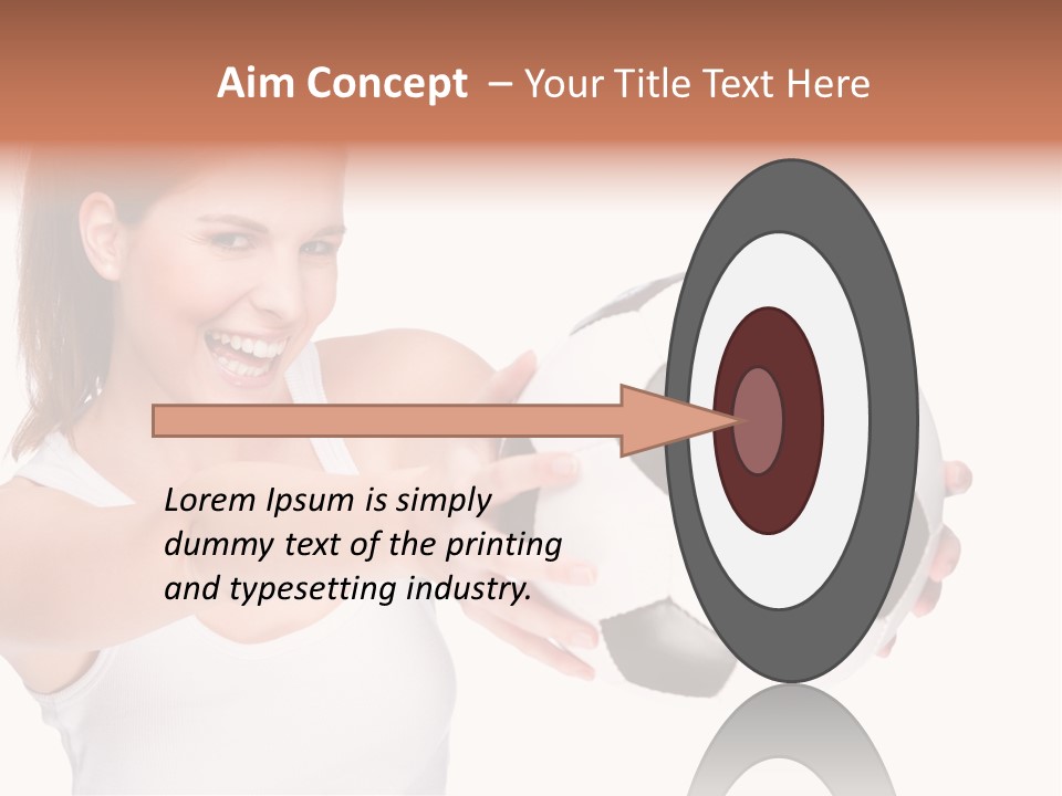 Soccer Female Cheerful PowerPoint Template