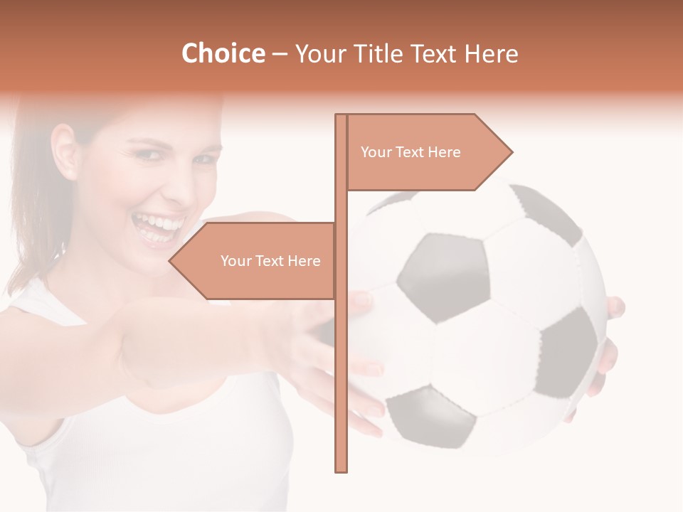 Soccer Female Cheerful PowerPoint Template