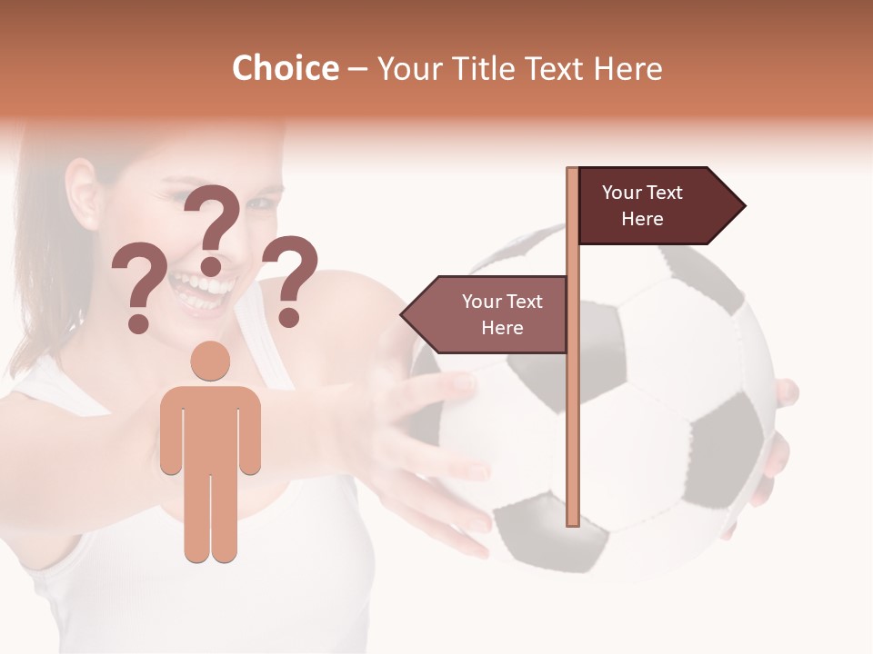 Soccer Female Cheerful PowerPoint Template