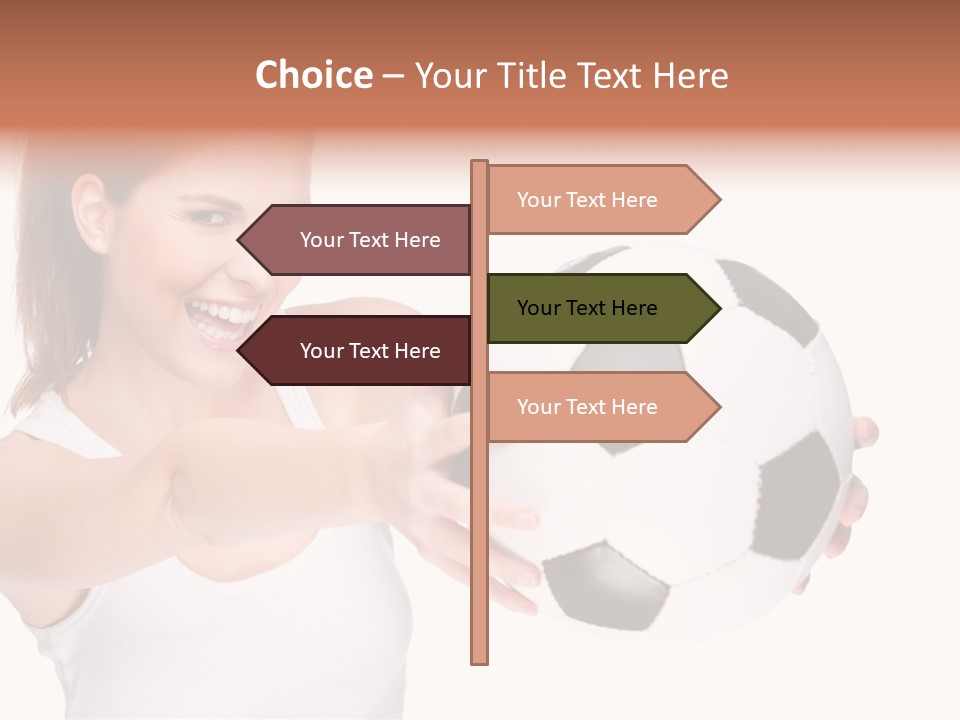 Soccer Female Cheerful PowerPoint Template