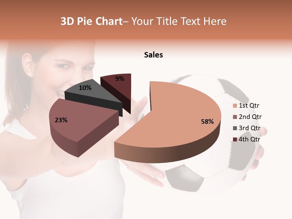 Soccer Female Cheerful PowerPoint Template