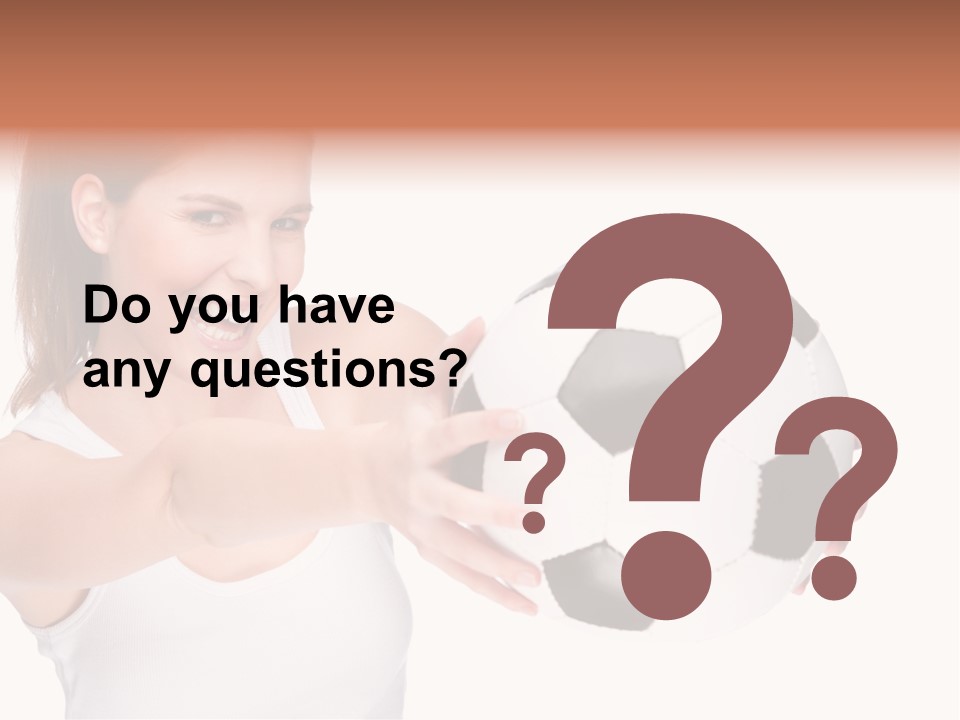 Soccer Female Cheerful PowerPoint Template