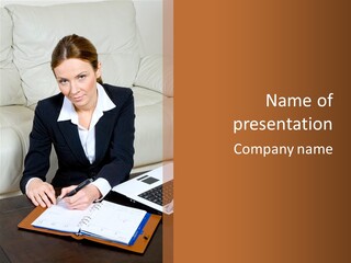 Laptop Appointment Relaxed PowerPoint Template