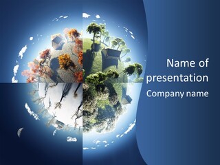 Globe Leaf Earth PowerPoint Template