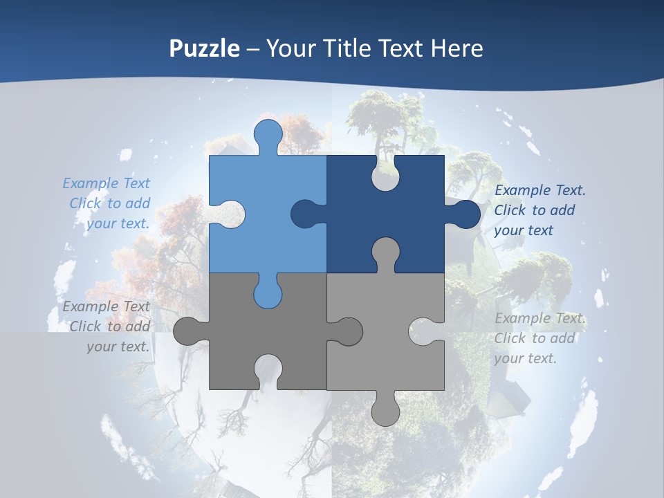 Globe Leaf Earth PowerPoint Template