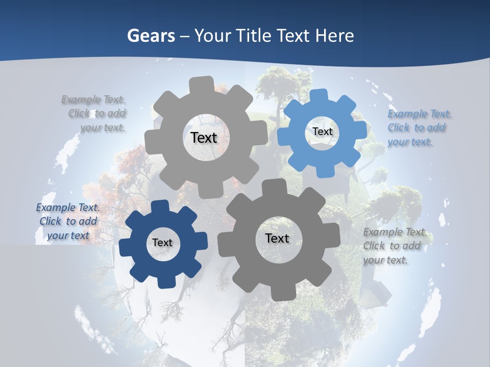 Globe Leaf Earth PowerPoint Template