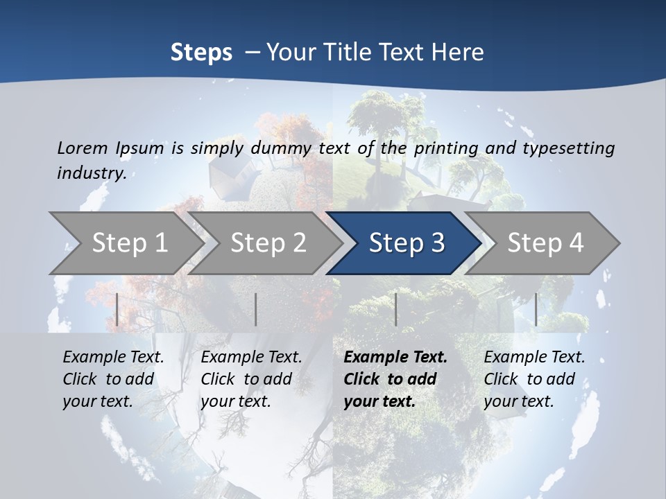 Globe Leaf Earth PowerPoint Template