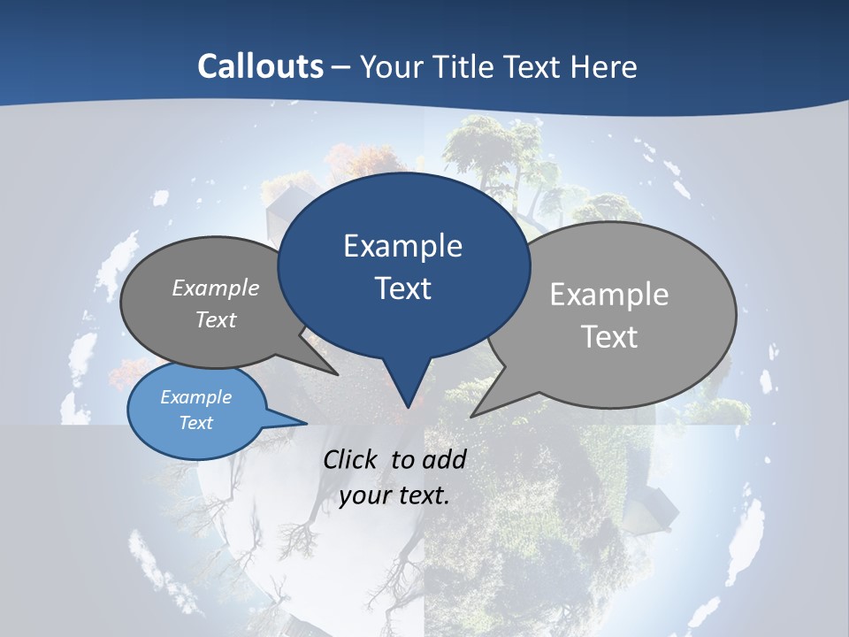 Globe Leaf Earth PowerPoint Template