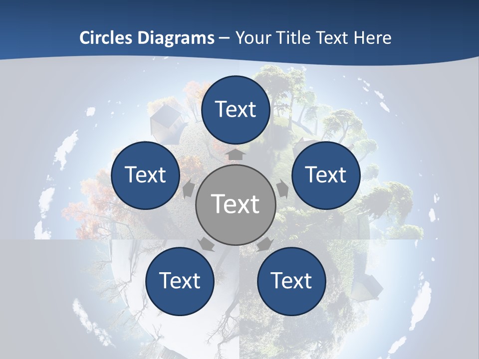 Globe Leaf Earth PowerPoint Template