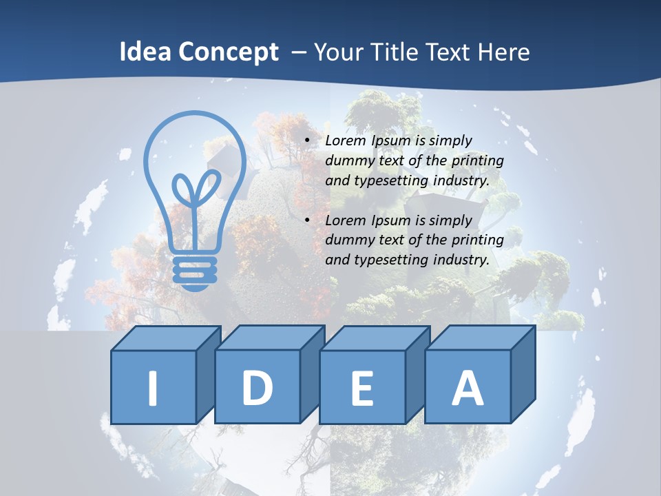 Globe Leaf Earth PowerPoint Template