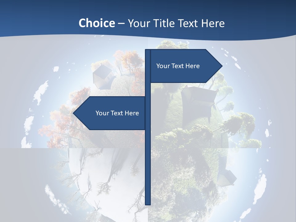 Globe Leaf Earth PowerPoint Template