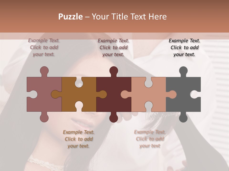 Hairstylist Caucasian Hairdryer PowerPoint Template